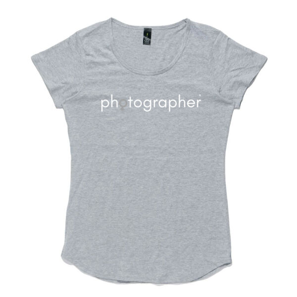 T-Shirt White/Grey text Thumbnail